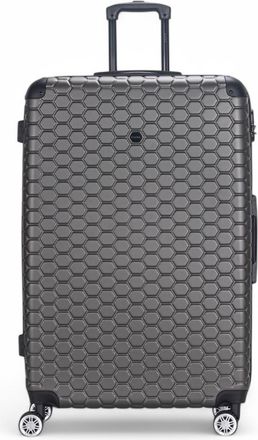 Infinity Leather Uitbreidbare extra grote harde ABS-reiskoffer met 8 wielen