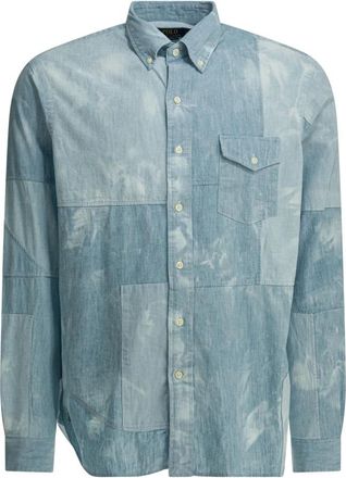 Polo Ralph Lauren Pieced Chambray - Heren - Casual Overhemden - Blauw - M - Katoen - Overhemden