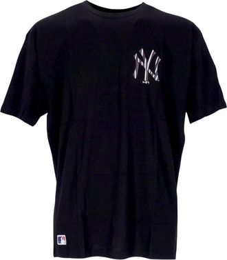 New Era New Era, T-Shirts, male, Black, Size: XL MLB Back Body Print Oversize Tee