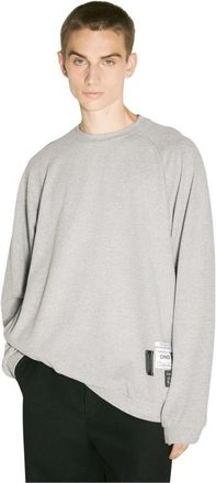Undercover Katoenen Jersey Logo Patch Sweatshirt - Heren - Sweatshirts - Grijs - 2XL - Katoen - Hoodies & sweatvesten