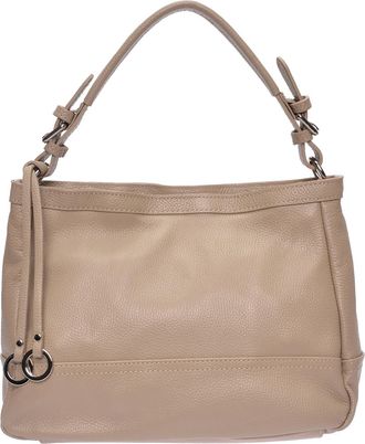 Roberta M Beige Rundleer Tas