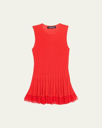 Ashlyn Shino Ruffle Rib Knit Tank Top