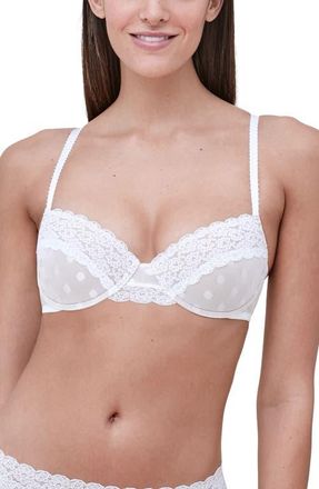 Skarlett Blue Dare Demi T-shirt Bra in White/nylon at Nordstrom, Size 34Ddd