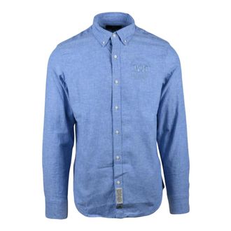 La Martina Casual Shirts - Heren - Casual Overhemden - Blauw - 3XL - Katoen - Overhemden