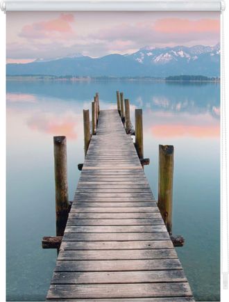 Lichtblick Original Seitenzugrollo »Rollo Klemmfix, ohne Bohren, Verdunkelung, Steg Abendstimmung« verdunkelnd Verdunkelung energiesparend freihängend