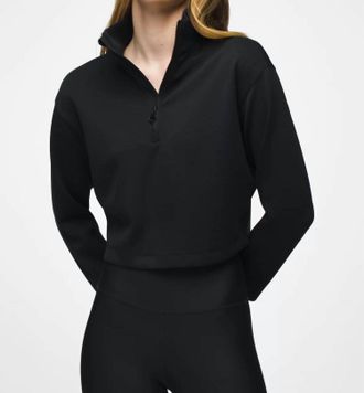 Prana Shea Half Zip Sweater In Black