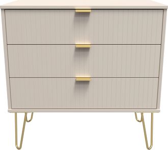 Welcome Furniture Breda Ready Assembled 3 Drawer Chest in Kashmir Matt - Welcome Furniture | TJ Hughes