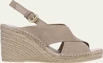 Vince Georgia Suede Espadrille Wedge Sandals