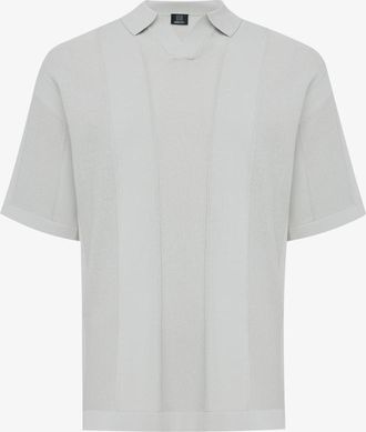 Genti Gebreide Buttonless Polo | Lichtgroen