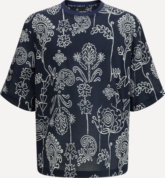 Giorgio Armani T-shirt in cotone con fantasia all over Man S