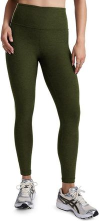 Beyond Yoga Space Dye High Waist Midi Leggings in Army Green Heather at Nordstrom, Size X-Small