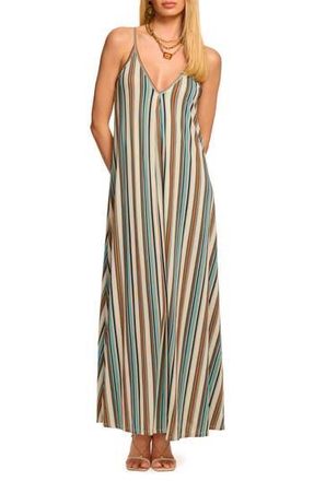 Ramy Brook Clara Stripe Sleeveless Maxi Dress in Beach Blue Stripe at Nordstrom Rack, Size X-Small