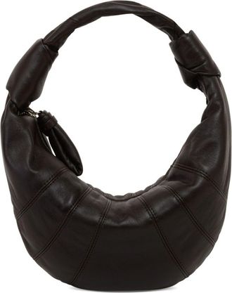 Christophe Lemaire mini Fortune Croissant tote bag - women - Lambskin/Cotton - One Size - Brown