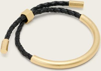 AllSaints Cow Leather Esta Tube Leather Bracelet, Size: One Size