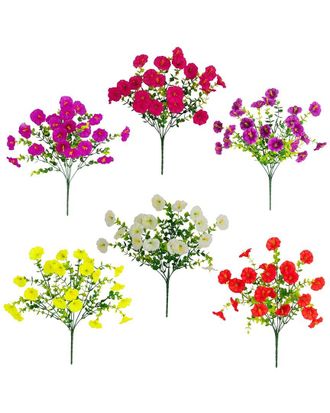 Nearly Natural 14In Uv-Resistant Artificial Morning Glory Bush (Indoor/Outdoor) - Set Of 12