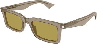 Saint Laurent SL 860 Zonnebril - Heren - Zonnebrillen - Beige - 52 MM - Nylon - Accessoires