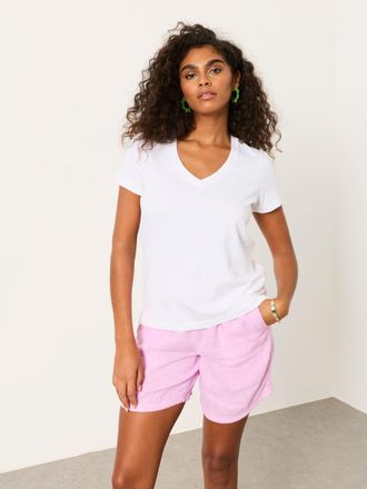 Fat Face FatFace Demi White V Neck T Shirt