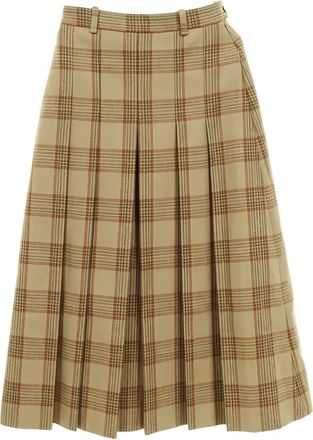 Gucci 10s check-pattern skirt - Brown