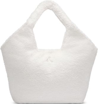 Nike Jordan Monarch High-Pile Tote (17L) in White | WA9167-782