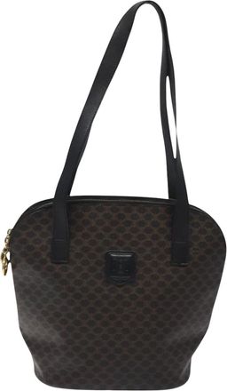 Celine Macadam Black Canvas Shoulder Bag (Pre-Owned)