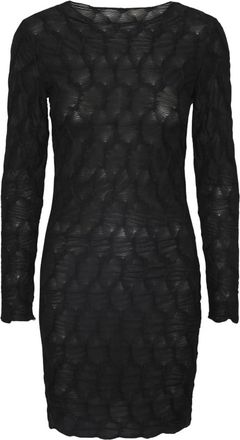 Pieces Pieces A/S Womens Pclola LS O-Neck Short Dress, Black, XS