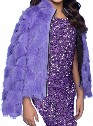 Mia Girls Sequin Party Dress In Purple