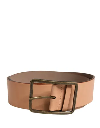 Patrizia Pepe Genuine Leather Wide Waist Metal Buckle Womens Belt (Pre-Owned)