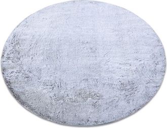RugsX Rugsx - Modern washing carpet lapin circle shaggy, anti-slip grey / ivory grey round 100 cm