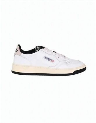 Autry Low-Top White Leather Sneakers With Perforated Detailing