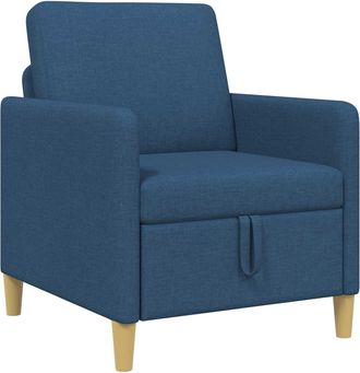 vidaXL Sof&aacute; Con Almacenamiento Azul 72 X 78 X 87 Cm Poli&eacute;ster Vidaxl