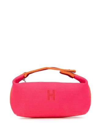 Hermès 2020-2024 kleine Toile Bride A Brac toilettas - Roze