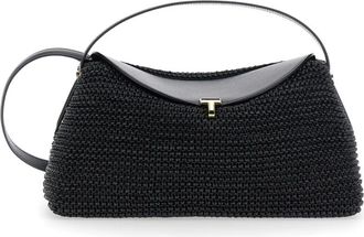 Toteme Geweven leren handtas schoudertas - Dames - Handtassen - Zwart - ONE Size - Leer - Tassen
