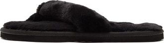 Puma (WMNS) PUMA Fluff Flip Slide Black Team Gold 384938-01
