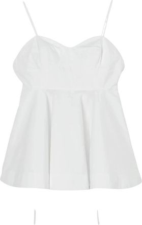 R&oacute;he Bustier Peplum Top - Dames - Tops zonder mouwen - Wit - M - Tops