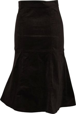 Zadig&Voltaire velvet fluted skirt - women - Cotton - 36 - Brown