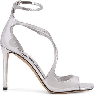 Jimmy Choo London Schoenen, Dames, Grijs, 38 EU, Leer, Azia 95 Sandalen