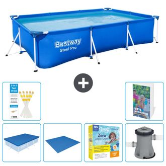 Bestway Piscina Bestway Steel Pro Rectangular - 300x201x66 Cm - 7-piezas S24