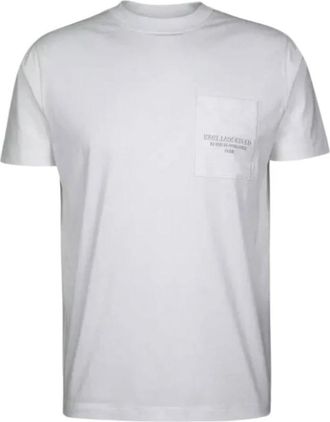 Karl Lagerfeld T-shirt met ronde hals - Heren - T-shirts - Wit - XL - Katoen - Tops