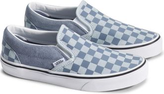Vans Gender Inclusive Classic Slip-On Sneaker in Checkerboard Light Blue at Nordstrom, Size 11.5 Womens