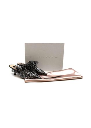 Midnight 00 Polka-dot Tulle & PVC Pumps Size 39