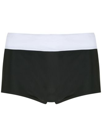 Amir Slama Costume da bagno con design a pannelli - Nero