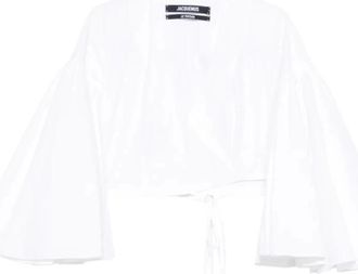 Jacquemus Paysan Wrap Top - Dames - Blouses - Wit - XS - Katoen - Overhemden