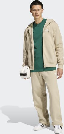 adidas Sporthose ADIDAS ORIGINALS TREFOIL ESSENTIALS, BEINABSCHL&Uuml;SSE OHNE SAUM, Damen, Gr. XXL, N-Gr, stone khaki, normal, gr., Obermaterial: 70% Baumwolle, 