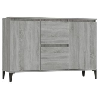 vidaXL Aparador De Madera Contrachapada Gris Sonoma 102x35x70 Cm Vidaxl