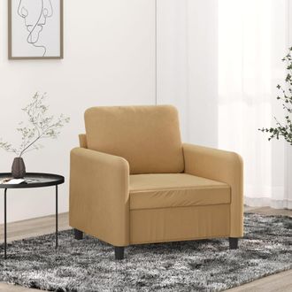 vidaXL Sill&oacute;n De Terciopelo Marr&oacute;n 60 Cm Vidaxl