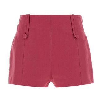 Chlo&eacute; High-Rise Mini Shorts - Dames - Korte broeken - Roze - Maat: XS Katoen