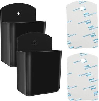 No Brand Soporte Universal Para Mando A Distancia - Caja De Almacenamiento De Pared - Color Negro - Organizador Para Mandos A Distancia Y Bol&iacute;grafos - Ideal Pa