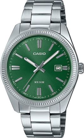 Casio MTP1302D-3AVT Bracelet Watch, 38.5mm in Silver at Nordstrom
