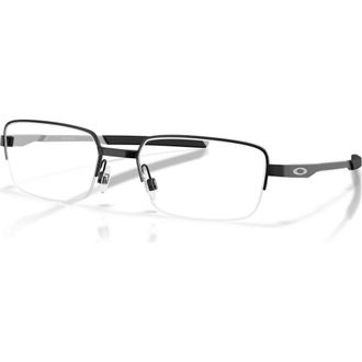 Oakley 55mm Rectangle optical glasses in Black at Nordstrom