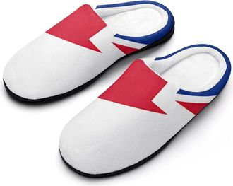 Generic Flag of United Kingdom And Ireland Mens House Slippers Memory Foam Washable Cotton Slip on Home Shoes